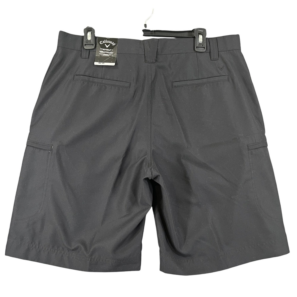 Callaway Golf Shorts Mens 36 Black Cargo Moisture Wicking Golfing